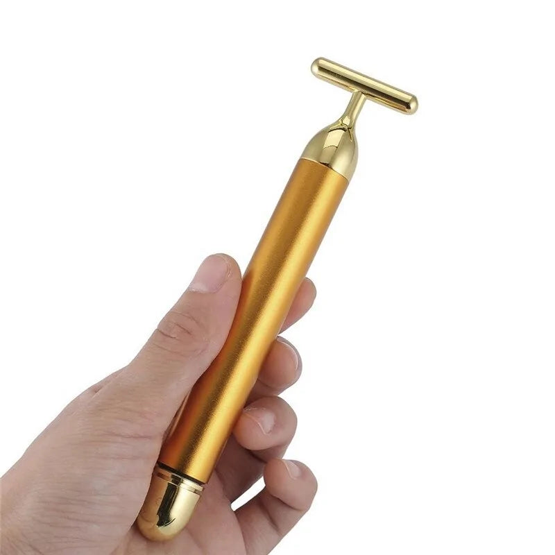 Masażer rolkowy do twarzy Energy 24K Gold T Beauty Bar